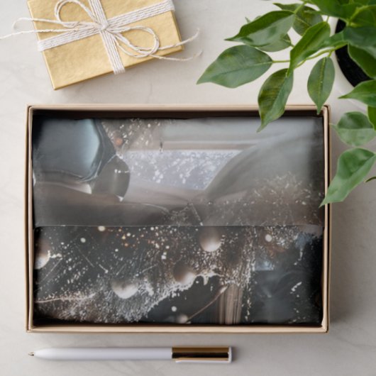 Ouderwets kerstscène cadeauverpakking tissuepapier (Geschenk)