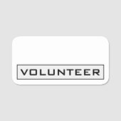 Ouderwets, klassiek "VRIJWILLIGER" naamplaatje (Voorkant)