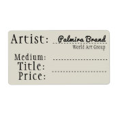 Ouderwets Kunst en Ambacht Verkoop Labels, Naam sl Etiket (Voorkant)