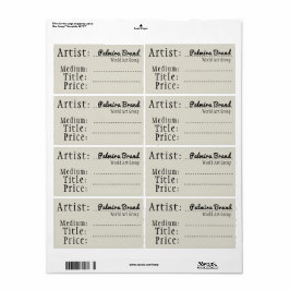 Ouderwets Kunst en Ambacht Verkoop Labels, Naam sl Etiket