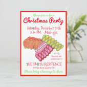 Ouderwets lint Snoep kerstfeest Kaart (Staand voorkant)