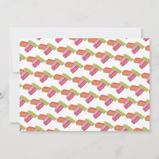 Ouderwets lint Snoep kerstfeest Kaart (Achterkant)