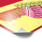 Ouderwets lint Snoep kerstillustratie Foto Afdruk (Hoek)