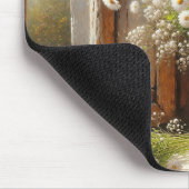 Ouderwets melkblik met madeliefjes muismat (Hoek)