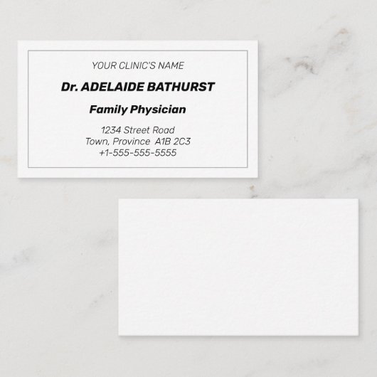 Ouderwets, nostalgisch Visitekaartje (Voorkant / Achterkant)