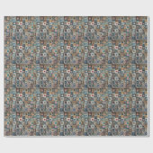 Ouderwets Patchwork Quiltontwerp Cadeaupapier (Vlak)