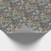 Ouderwets Patchwork Quiltontwerp Cadeaupapier (Hoek)