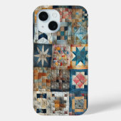Ouderwets Patchwork Quiltontwerp Case-Mate iPhone Case (Achterkant)