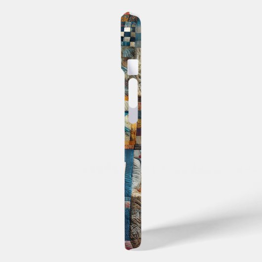 Ouderwets Patchwork Quiltontwerp Case-Mate iPhone Case (Achterkant / Links)