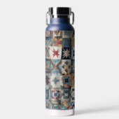 Ouderwets Patchwork Quiltontwerp Waterfles (Voorkant)