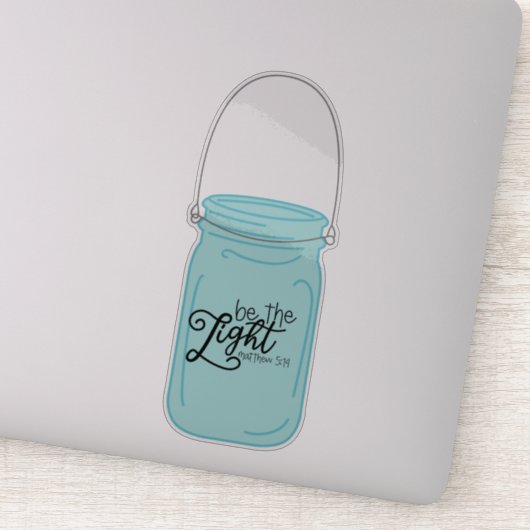  ouderwets potje Wees het lichte citaat Sticker (Detail)