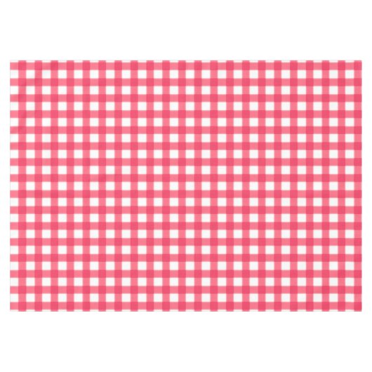Ouderwets Rood en Wit Gingham Checkerboard Tafelkleed (Voorkant (Horizontaal))
