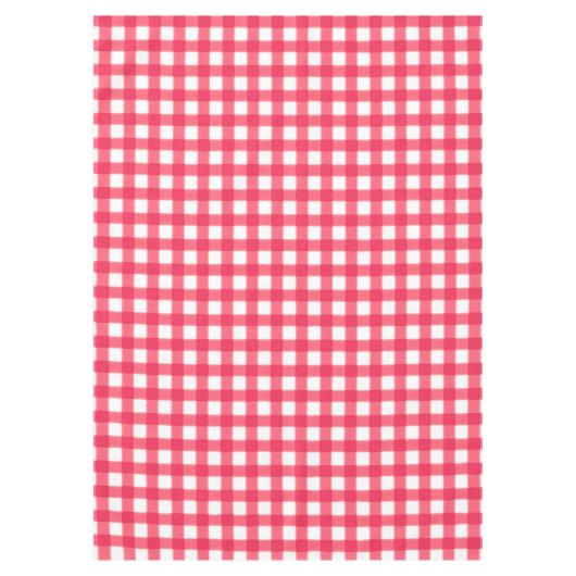 Ouderwets Rood en Wit Gingham Checkerboard Tafelkleed (Voorkant)