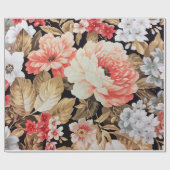 Ouderwets Roos Floral Cadeaupapier (Vlak)