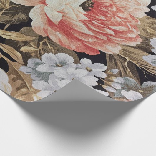 Ouderwets Roos Floral Cadeaupapier (Hoek)