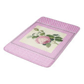 Ouderwets Roze Roze Linnen Gingham Decoratief Badmat (Gekanteld)