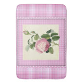 Ouderwets Roze Roze Linnen Gingham Decoratief Badmat (Voorkant Verticaal)