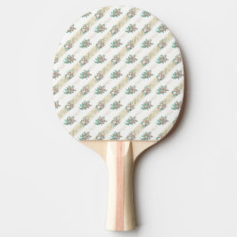 Ouderwets Rozenpatroon - Pingpongbat Tafeltennisbatje
