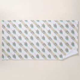 Ouderwets Rozenpatroon - Strandtowel Strandlaken