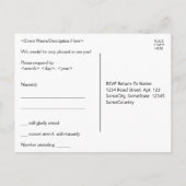 Ouderwets RSVP-Briefkaart Briefkaart (Achterkant)