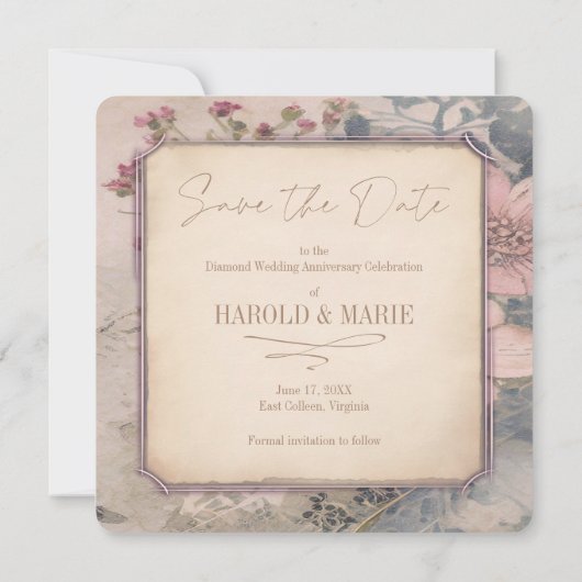 ouderwets Save the Date Kaart (Achterkant)