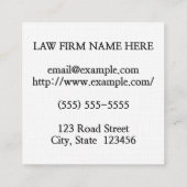Ouderwets stijl advocaat Visitekaartje (Achterkant)
