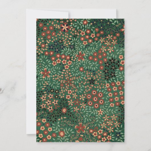 Ouderwets traditioneel kerstfeest kaart (Achterkant)