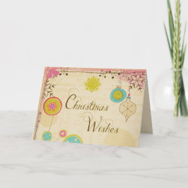 Ouderwets Typografie Kerst Wenskaart Feestdagen Kaart