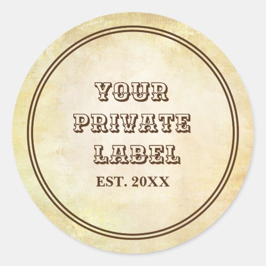 ouderwets - Uw privé-labelronde Ronde Sticker (Voorkant)