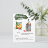 ouderwets | Vakantie Cocktail Recept Kaart (Staand voorkant)