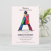 Ouderwets" Verjaardag Kaart (Staand voorkant)