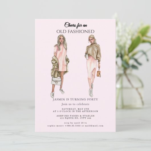 Ouderwets" Verjaardag Kaart (Staand voorkant)