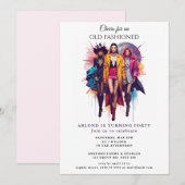 Ouderwets" Verjaardag Uitnodiging (Voorkant / Achterkant)