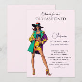 Ouderwets" Verjaardag Uitnodiging (Voorkant / Achterkant)