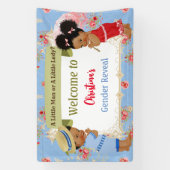 Ouderwets Victoriaans Zomer Gender Reveal Spandoek (Verticaal)