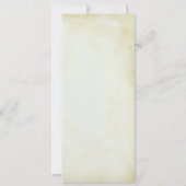 ouderwets Western thema bruiloft menu Kaart (Achterkant)