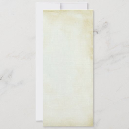 ouderwets Western thema bruiloft menu Kaart (Achterkant)