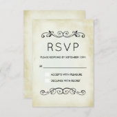 ouderwets Western thema bruiloft RSVP (Voorkant / Achterkant)