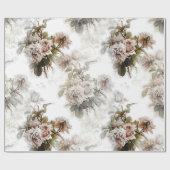 Ouderwets zacht roos grijs roze boeketpatroon cadeaupapier (Vlak)