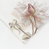 Ouderwets zacht roos roze boeket patroonflora fleece deken (Hoek)