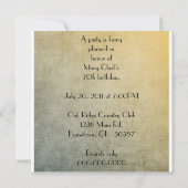 ouderwetse 70ste verjaardag uitnodigen kaart (Achterkant)