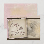 Ouderwetse 80e verjaardag Groeten Briefkaart (Voorkant / Achterkant)