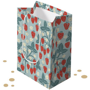 Ouderwetse Aardbeien Cottagecore Bloemige Botanisc Medium Cadeauzakje