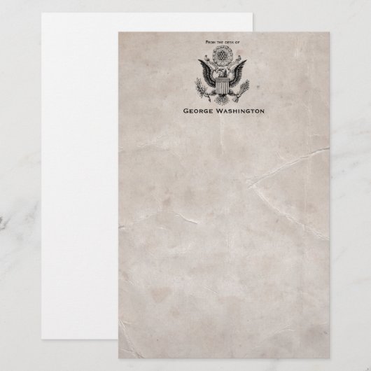 Ouderwetse Amerikaanse wapen briefpapier (Voorkant / Achterkant)