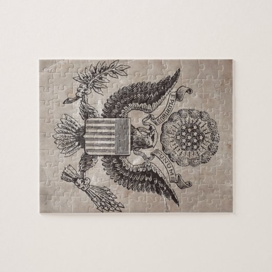 Ouderwetse Amerikaanse wapenpuzzel Legpuzzel (Horizontaal)