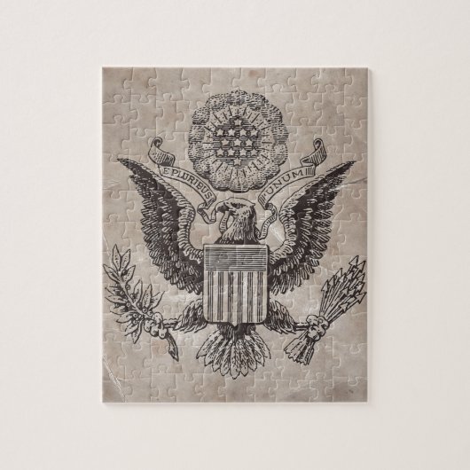 Ouderwetse Amerikaanse wapenpuzzel Legpuzzel (Verticaal)