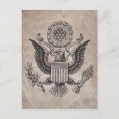 Ouderwetse Amerikaanse wapenschild Briefkaart (Voorkant)