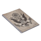 Ouderwetse Amerikaanse wapenschild Notitieboek (Rechterzijde)