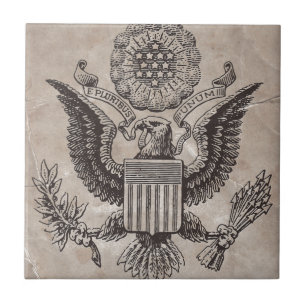 Ouderwetse Amerikaanse wapenschild Tegel Tegeltje