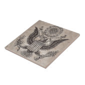 Ouderwetse Amerikaanse wapenschild Tegel Tegeltje (Zijkant)